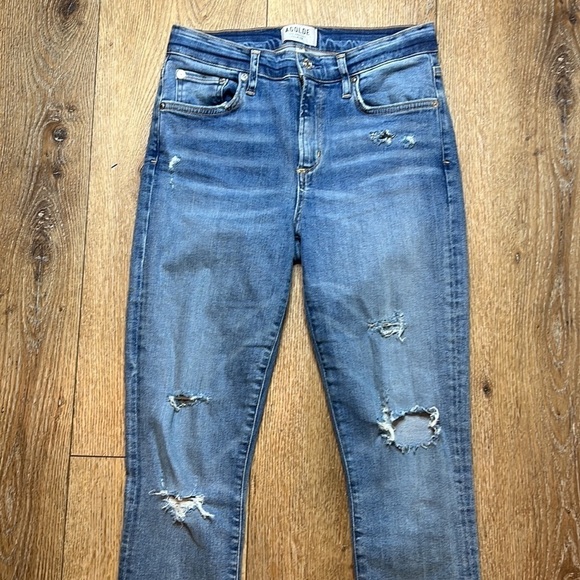 AGOLDE Sophie Distressed Skinny Jeans Size 28 - Picture 4 of 12